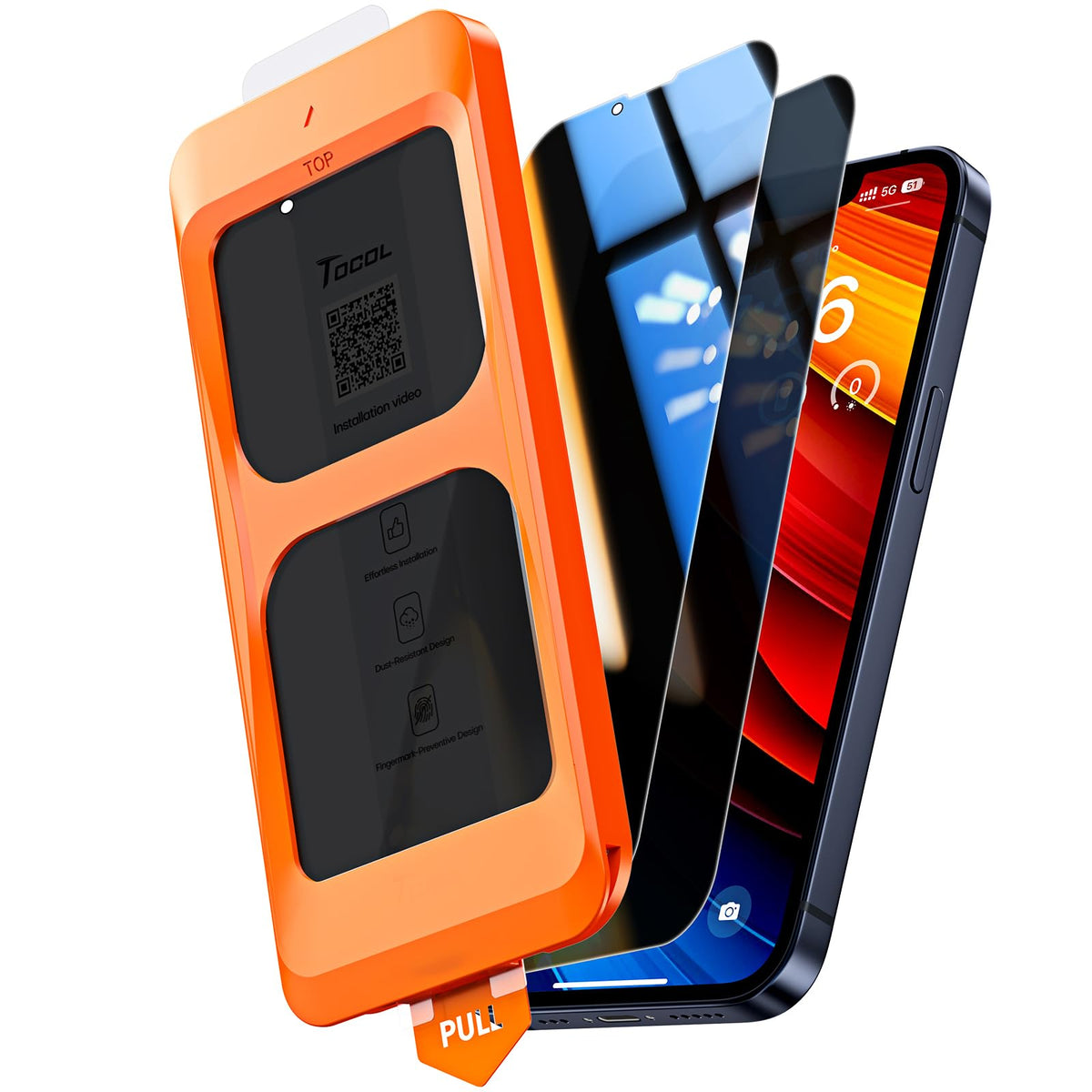 TOCOL for iPhone 17 Pro Max Screen Protector, Easy Installation Jansha Store