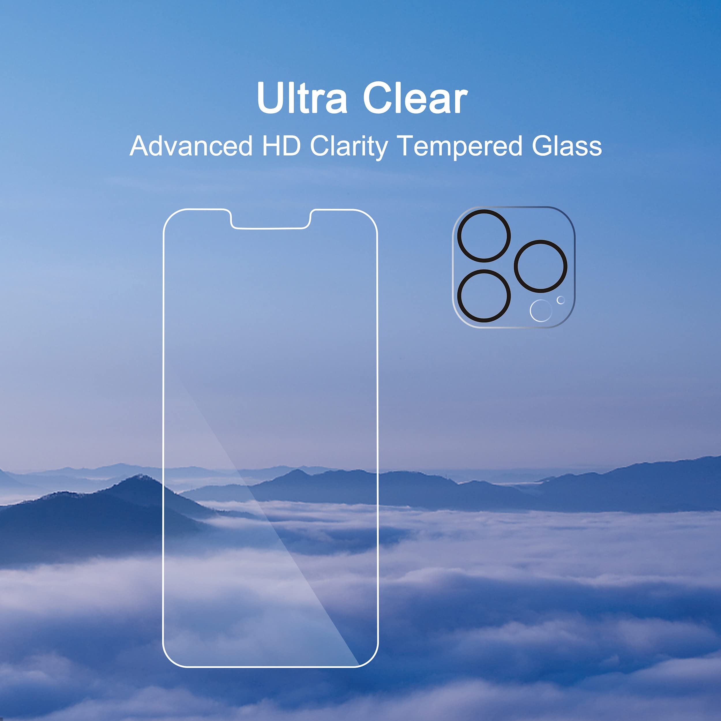 Ailun Screen Protector + Camera Lens Protector for iPhone 16 Pro, 3+3 Pack Jansha Store