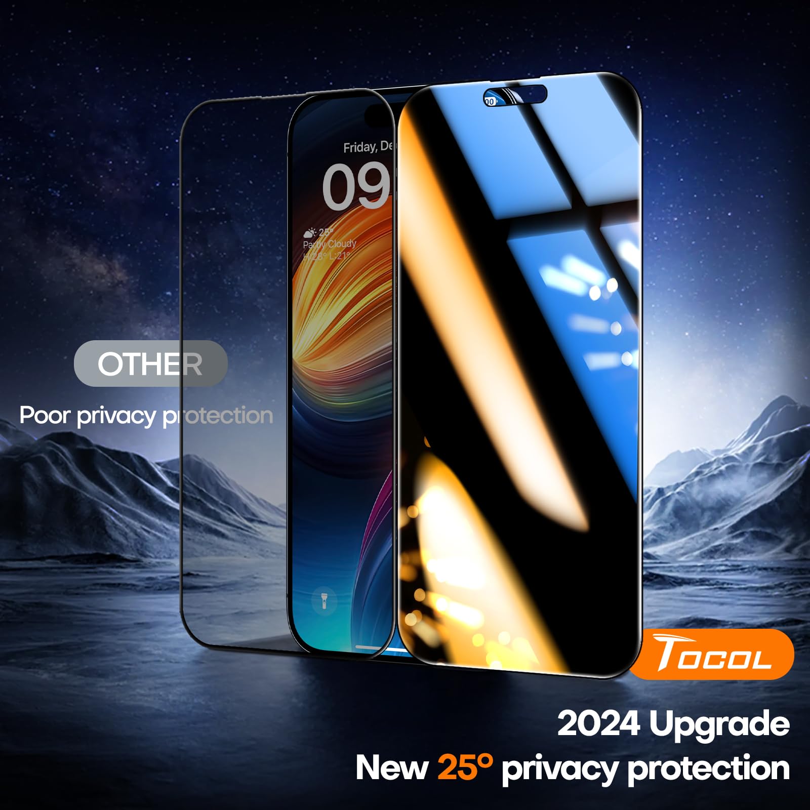 TOCOL for iPhone 17 Pro Max Screen Protector, Easy Installation Jansha Store