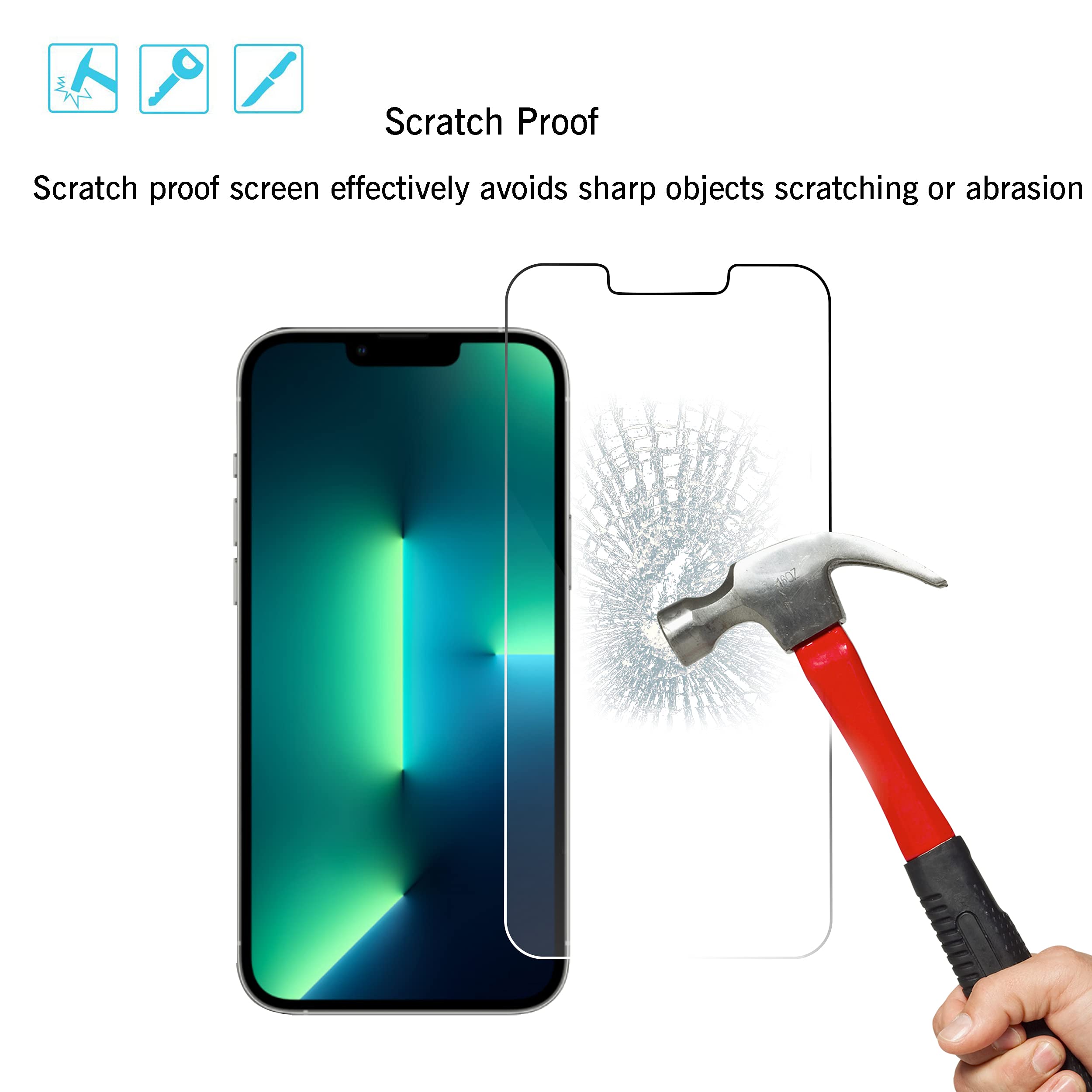 Ailun Screen Protector + Camera Lens Protector for iPhone 16 Pro, 3+3 Pack Jansha Store