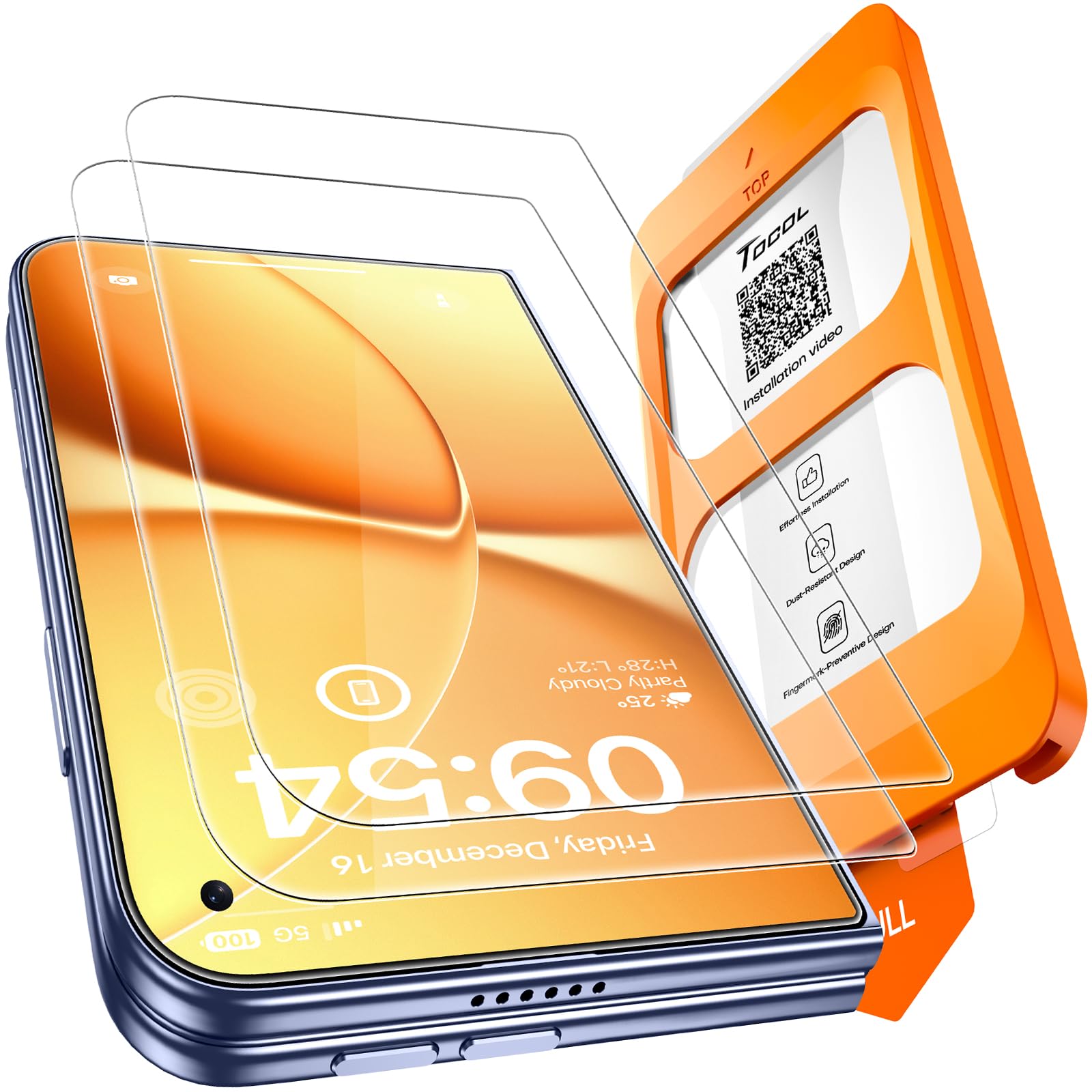 TOCOL for iPhone 17 Pro Max Screen Protector, Easy Installation Jansha Store