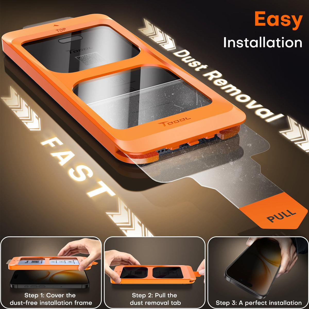 TOCOL for iPhone 17 Pro Max Screen Protector, Easy Installation Jansha Store