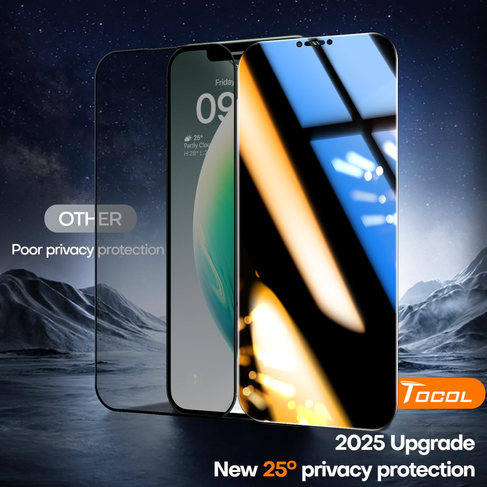 TOCOL for iPhone 17 Pro Max Screen Protector, Easy Installation Jansha Store