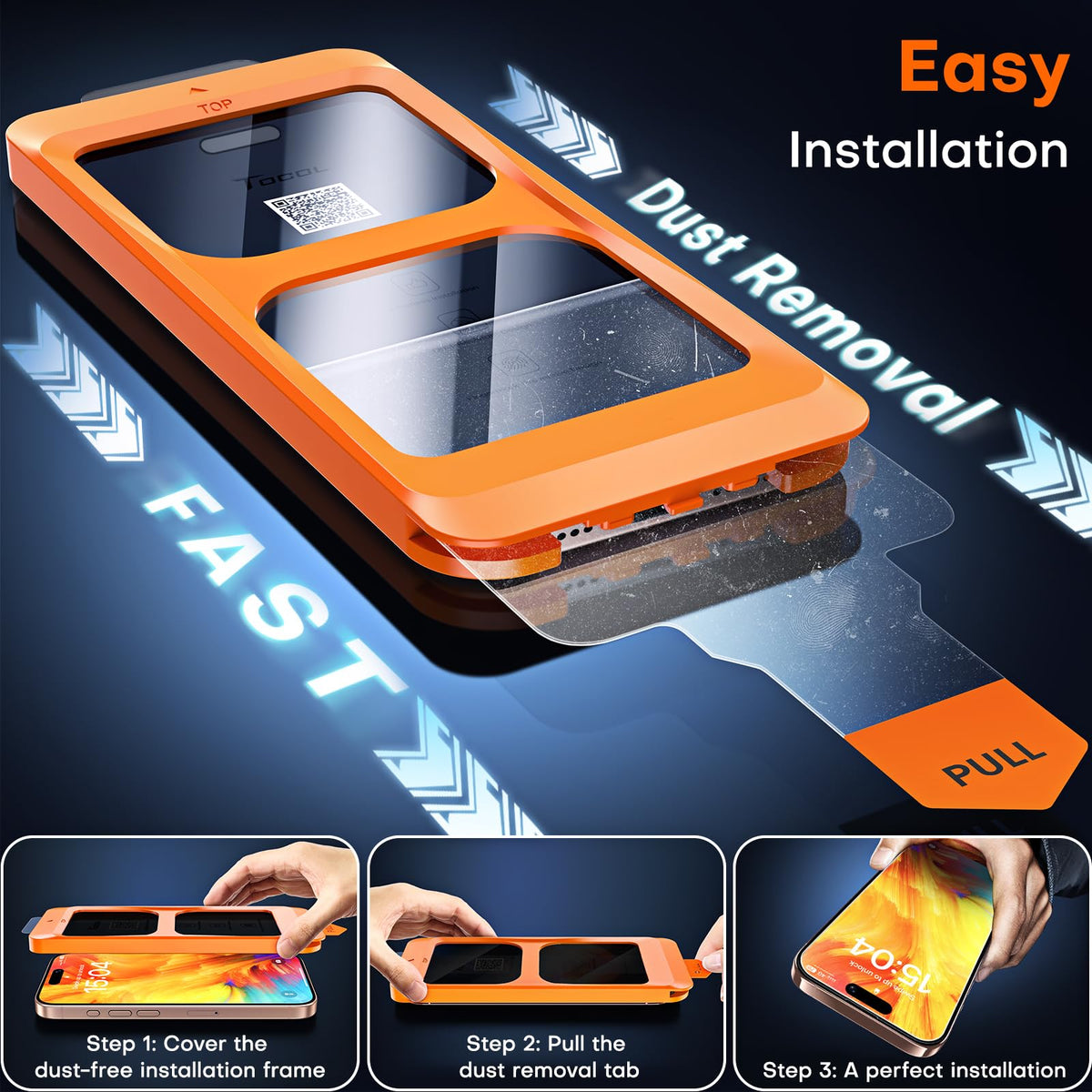 TOCOL for iPhone 17 Pro Max Screen Protector, Easy Installation Jansha Store