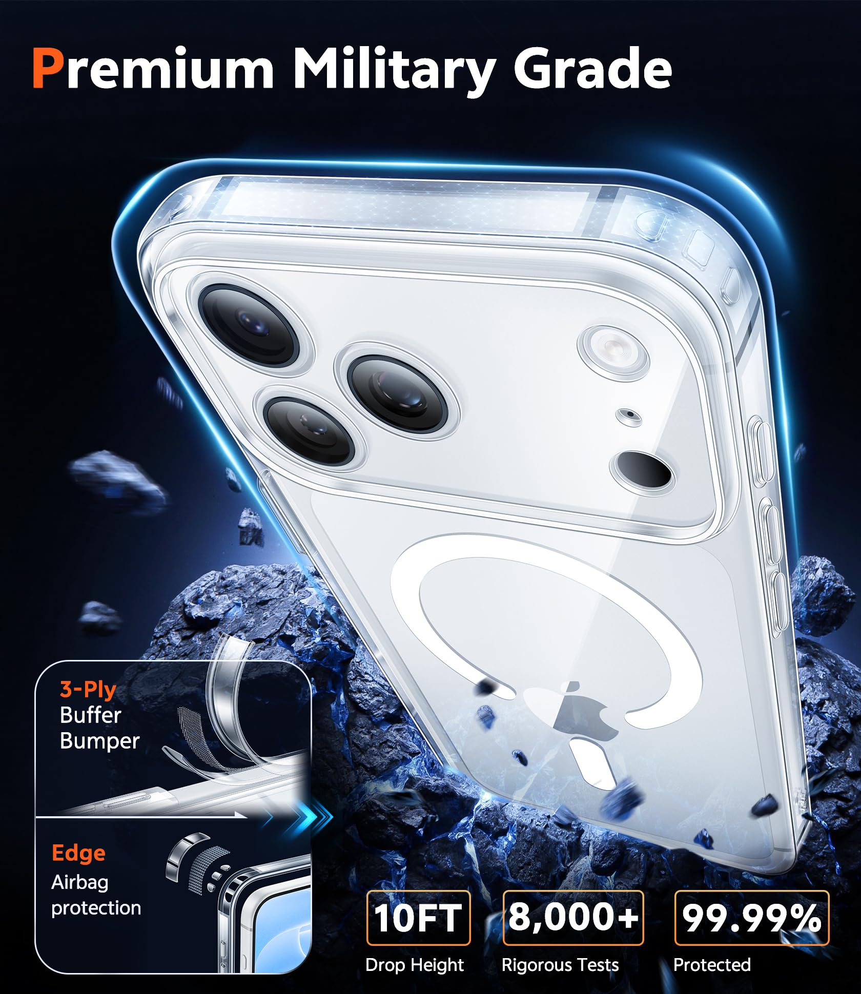 FNTCASE for iPhone 11 Case Clear Compatible with Magsafe Anti Yellowing Jansha Store