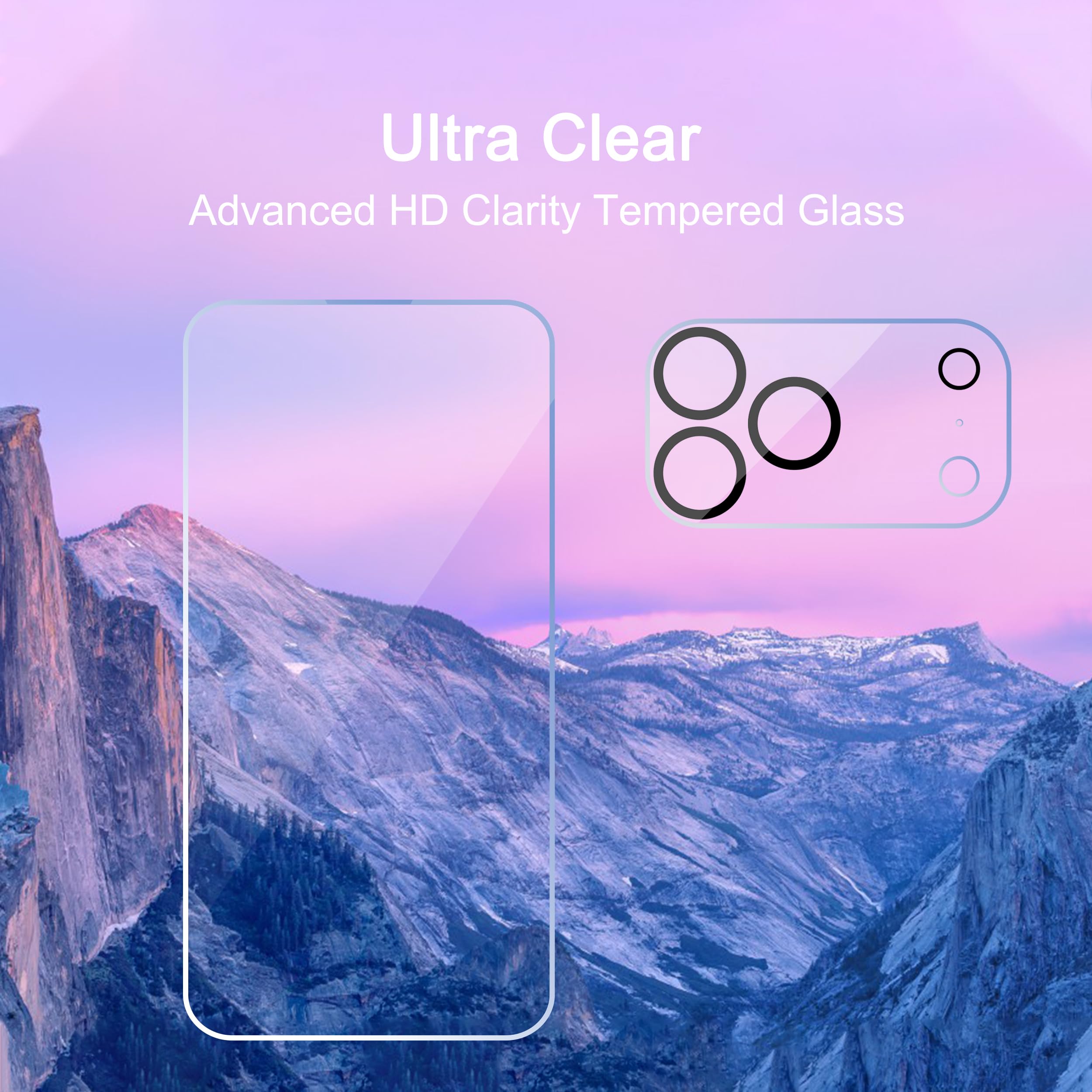 Ailun Screen Protector + Camera Lens Protector for iPhone 16 Pro, 3+3 Pack Jansha Store